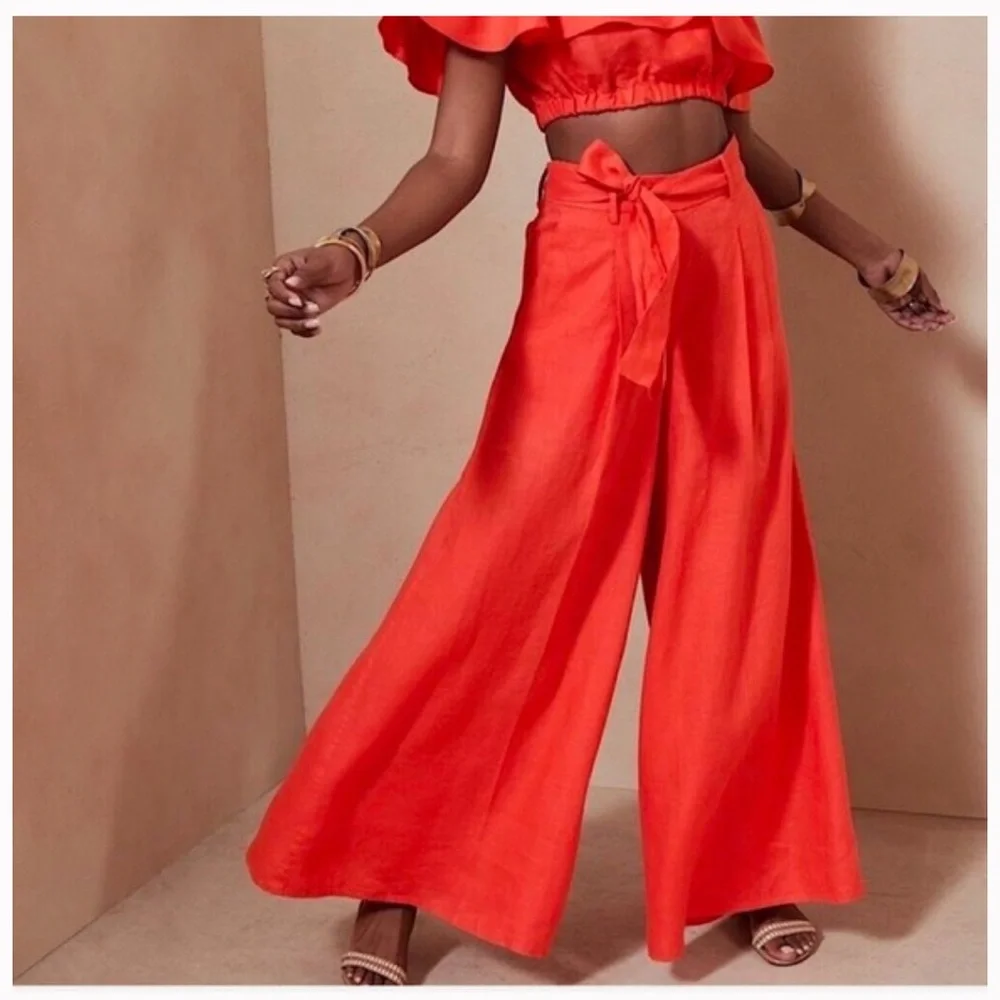 Banana Republic•Meridian Linen Ultra Wide Leg•Size 6